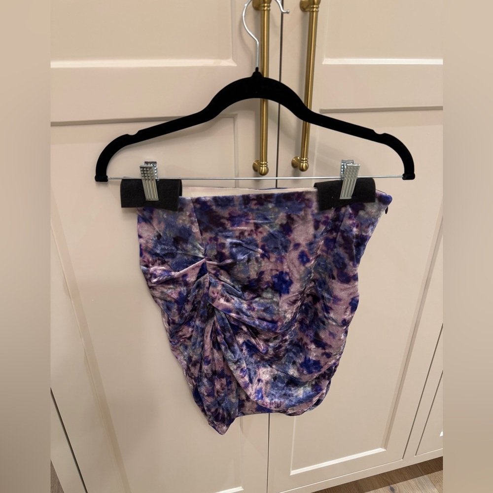 NWT Isabel Marant Guilayo Floral print velvet mini skirt - Picture 2 of 11